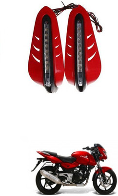 PRTEK Red Led Handle Guard Universal Motorcycle 00066 Handlebar Hand Guard(Bajaj)