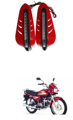 PRTEK Red Led Handle Guard Universal Motorcycle 00047 Handlebar Hand Guard(Hero)