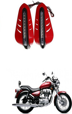 PRTEK Red Led Handle Guard Universal Motorcycle 00127 Handlebar Hand Guard(Royal Enfield)