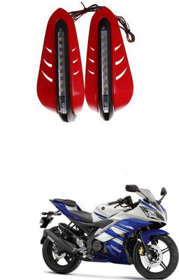 PRTEK Red Led Handle Guard Universal Motorcycle 00065 Handlebar Hand Guard(Yamaha)