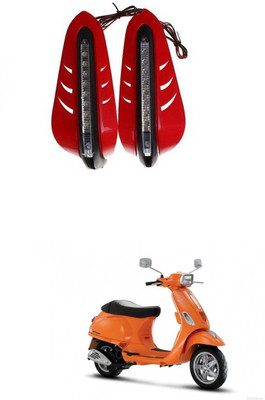 PRTEK Red Led Handle Guard Universal Motorcycle 00024 Handlebar Hand Guard(Piaggio)