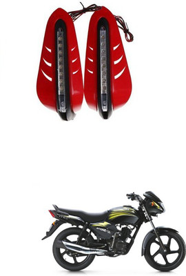 PRTEK Red Led Handle Guard Universal Motorcycle 00040 Handlebar Hand Guard(TVS)