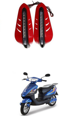 PRTEK Red Led Handle Guard Universal Motorcycle 00076 Handlebar Hand Guard(Universal For Bike)