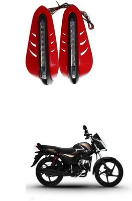 PRTEK Red Led Handle Guard Universal Motorcycle 00078 Handlebar Hand Guard(Mahindra)