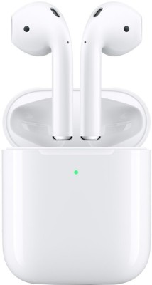 Apple AirPods with Wireless Charging Case Bluetooth Headset with Mic(White, True Wireless)