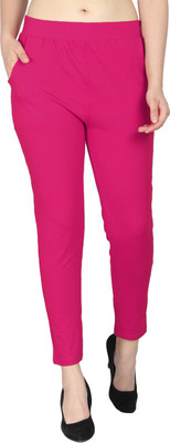 YOZO Ankle Length Ethnic Wear Legging(Pink, Solid)