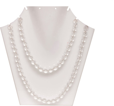 Parashara Mala/ Original Sphatik mala knotted (Size: 7mm, Beads: 108+1) with Gaumukhi Stone Necklace