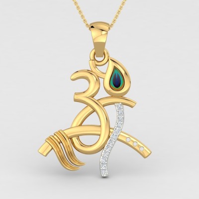 ShipJewel Om Girdhari Pendant-14KT Gold 14kt Diamond Yellow Gold Pendant