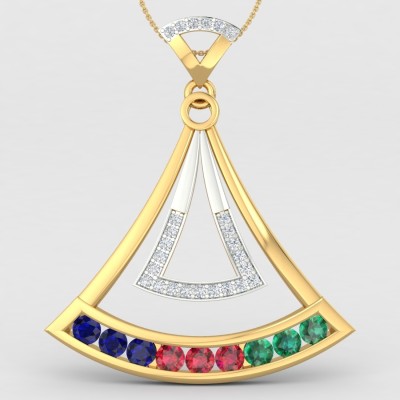 ShipJewel Nubian Prism Pendant-18KT Gold 18kt Diamond Yellow Gold Pendant