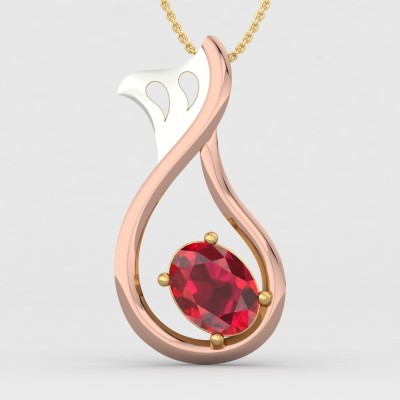 ShipJewel Princess Ruby pendant-18KT Gold 18kt Ruby Yellow Gold Pendant