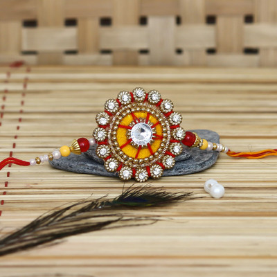 Flipkart SmartBuy Designer Rakhi Pearl Rakhi  Set(1 Designer Rakhi)