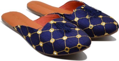 rajeraj Women Flats(Blue , 7)