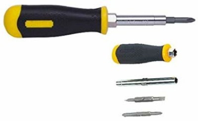 STANLEY 6 Way Screwdriver, Yellow and Black Standard Screwdriver(Pack of 1)