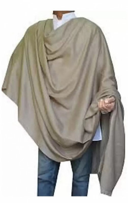 k j traders Wool Solid Women, Men Shawl(Grey)