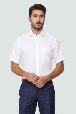 LOUIS PHILIPPE Men Solid Casual White Shirt