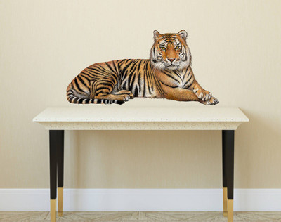 Littlebuds 70 cm Lying Tiger Removable Sticker(Pack of 1)