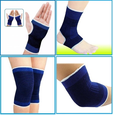 Herbisense Combo of Palm Gloves + Knee Support + Elbow Support + Ankle Support | 4 in 1 Pack Elbow Support