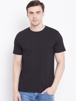 LE BOURGEOIS Solid Men Round Neck Black T-Shirt