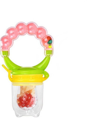 kihome Baby Feeding Nipple With Toy Teether and Feeder(Pink,Green)