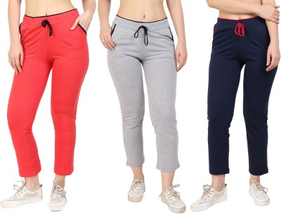 FASHA Solid Women Red, Blue, Grey Track Pants