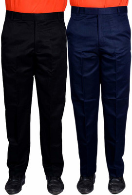 fashionbazaar4u.com Regular Fit Men Dark Blue, Black Trousers