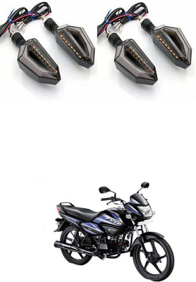 PRTEK Front, Side LED Indicator Light for Hero Splendor NXG(Blue, Yellow)