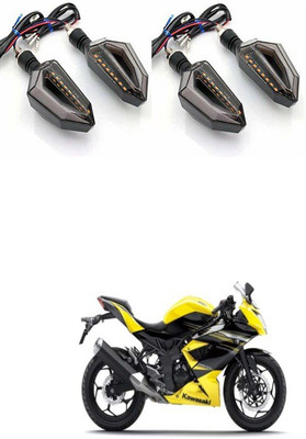 PRTEK Front, Side LED Indicator Light for Kawasaki Ninja(Blue, Yellow)