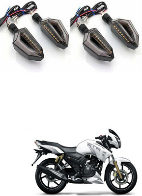 PRTEK Front, Side LED Indicator Light for TVS Apache RTR 180(Blue, Yellow)