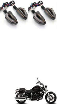 PRTEK Front, Side LED Indicator Light for Hyosung Aquila Pro 650(Blue, Yellow)