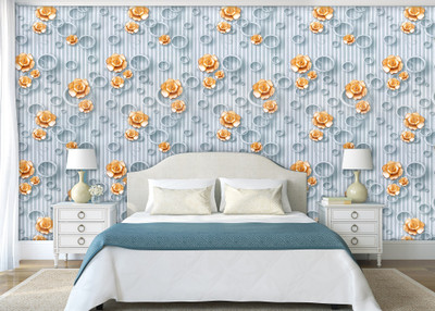 akadeco Paper, Vinyl Classics Blue Wallpaper(L x W: 330 cm x 45 cm)