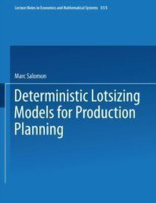 Deterministic Lotsizing Models for Production Planning(English, Paperback, Salomon Marc)