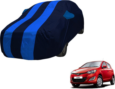 Amanzo Car Cover For Hyundai i20 (With Mirror Pockets)(Blue, Blue)