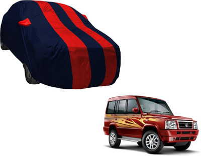 Auto Hub Car Cover For Tata Sumo Gold (With Mirror Pockets)(Black, Red)