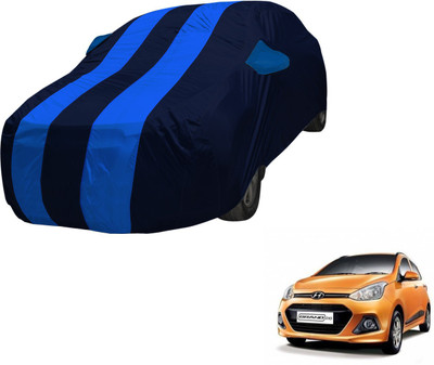 Auto Hub Car Cover For Hyundai Grand i10 (With Mirror Pockets)(Blue, Blue)