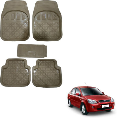 Oshotto Rubber Standard Mat For  Ford Ikon(Beige)