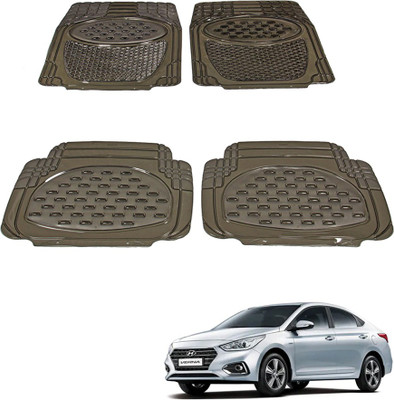 Oshotto Rubber Standard Mat For  Hyundai Verna(Black)