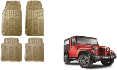 Auto Oprema Rubber Standard Mat For  Mahindra Thar(Beige)