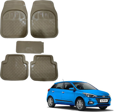Oshotto Rubber Standard Mat For  Hyundai Elite i20(Beige)