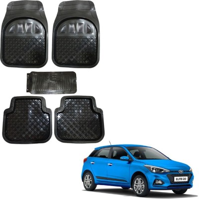 Oshotto Rubber Standard Mat For  Hyundai Elite i20(Black)