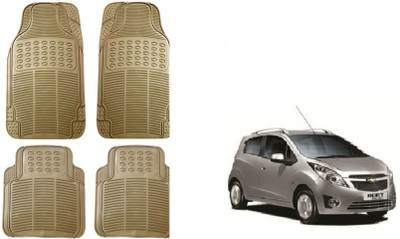 Auto Oprema Rubber Standard Mat For  Chevrolet Beat(Beige)