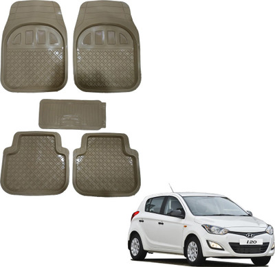 Oshotto Rubber Standard Mat For  Hyundai i20(Beige)