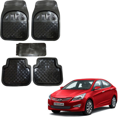 Oshotto Rubber Standard Mat For  Hyundai Fluidic Verna(Black)