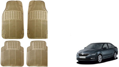 Auto Oprema Rubber Standard Mat For  Skoda Octavia(Beige)