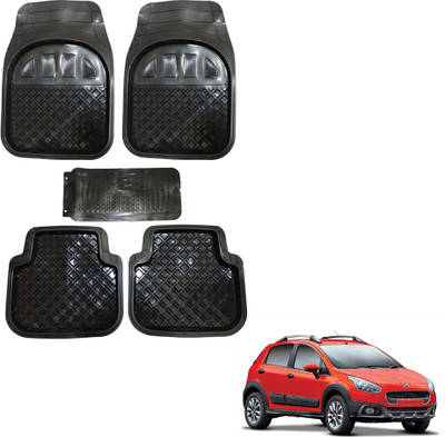 Oshotto Rubber Standard Mat For  Fiat Avventura(Black)