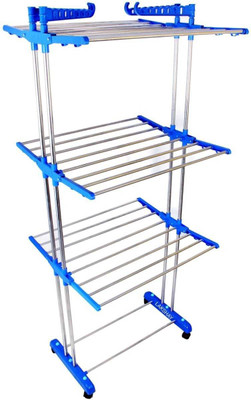 LAKSHAY Steel Floor Cloth Dryer Stand extra heavy duty-ppcp-steel(3 Tier)