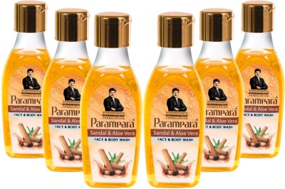 Parampara Ayurved Sandal & Aloevera Face & Body Wash (Pack of 6) Face Wash(600 ml)