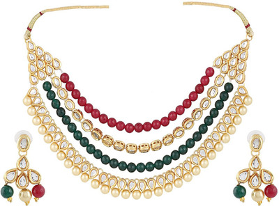 CATALYST Crystal Gold-plated Multicolor, Gold Jewellery Set(Pack of 1)