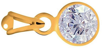 Raviour Lifestyle White Zircon ashtdhatu pendant jarkan Gemstone with asthdhatu pendant for astrological and fashion wear Zircon Brass Pendant