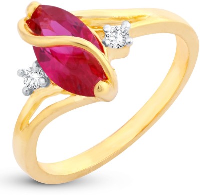 Sukkhi Attractive Olivia Man-made Opal Invisible Setting Latest Trend Gold Plated Ring Alloy Crystal Gold Plated Ring