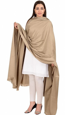 k j traders Wool Solid Women, Men Shawl(Brown)